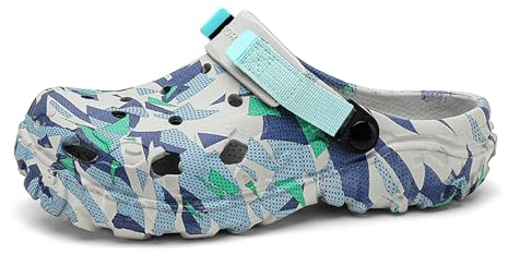 CERYTHRINA Trädgårdsskor för män och kvinnor, sommarsandaler, lätta, halkfria, promenadsandaler, unisex, vuxna, för pool, strand, uteplats, kök och dusch, Blå lönnblå, 46 EU