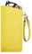 DOMIPHIE Brillenetui Weich, Leder Brillenhülle Premium Sonnenbrillen etui mit Schlüsselband, Aufhängbar Brillen Etui für Damen Herren Reisen im Freien (Yellow)