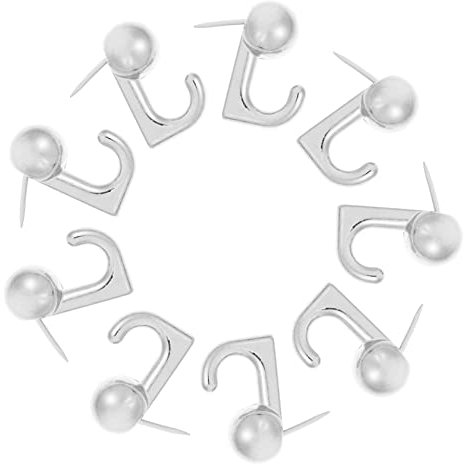 CANIGHT 20stücke Dekorative Push-pin-Haken Aus Praktische Wandhaken Für Korktafel Pinnwand Und Bilderrahmen Zum Aufhängen Von Fotos Und Notizen Silberfarben