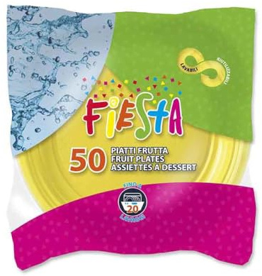 Generico 150 Piatti DESSERT colorati di plastica RIUTILIZZABILI da 17cm piatti rigidi | piatti Lavabili | VARI COLORI | per feste torte dolci frutta (Giallo)