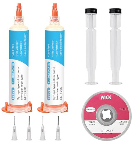 Flux para Soldar Estaño, Pasta Soldar, Pasta de Soldadura, Pastas para Soldaduras sin Limpieza, para Soldadura de Teléfonos, BGA, SMD y Reparaciones de Electrodomésticos