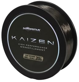 Korda Kaizen High Performance Mono Brown: 0.43mm 24lb Carp Fishing Line 1000m Spool