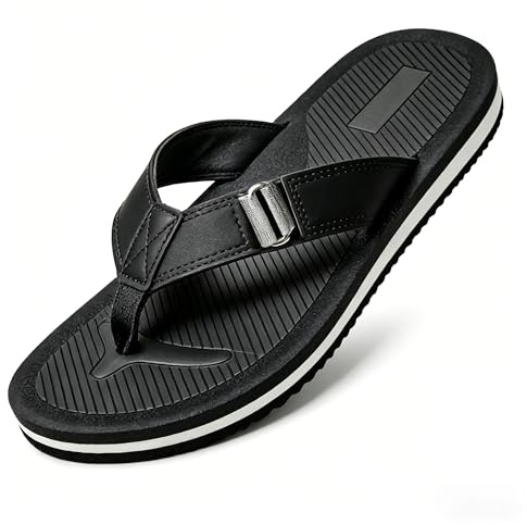 MGGMOKAY Bekväma flip-flops för män, lätta halkfria sandaler, utomhussandaler för sommarstrand