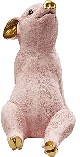 Kare Design Spardose Chillax Pig, Rosa, Schweinchen Sparbüchse, Sparschwein, Tierfigur Sparbox, Geldaufbewahrung, Deko Figur, Geschenk, Höhe 27cm