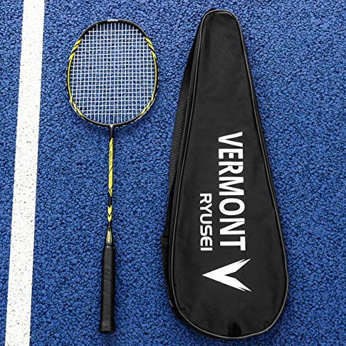 Vermont Ryusei Badminton Racket - 27 Graphite Racket - Carry Bag Included