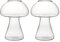 HEMOTON Mushroom Cocktail Glass Set 4.7 Inch Transparent Mushroom Shaped Glasses for Bar Party Restaurant and Home Use Unique Aesthetic Glass Cup with Thickened Base