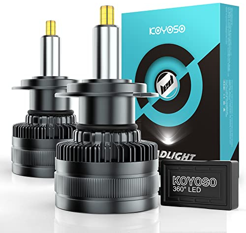 KOYOSO H7 LED Lampadine 360° 16000LM LED Lampada per 12V Auto 6500K Bianco