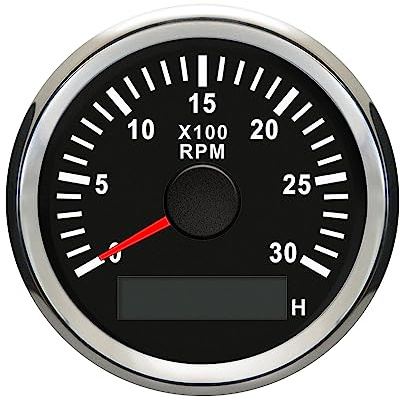 ELING 52 mm varvräknare 3000 rpm mätare REV-mätare med timräknare med bakgrundsbelysning 9-32V för traktorfartyg