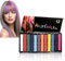 Haarkreide, Haarkreide-Set, 12 Farben Set Hairchalk, Haarkreide für Kinder, Haar Kreide, Temporäre Haarfarbe, Hair Chalk Geschenke für Mädchen, Haarkreide zum Haare Färben, für Halloween Cosplay