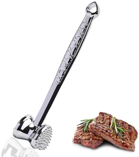 CORJEEJOR Marteau à viande pour steak, poulet, boeuf et coquille, marteau en forme de cœur, antidérapant, en alliage d'aluminium, gain de temps et de travail
