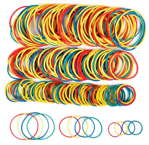 Elastiska band, kraftiga 400 st färger, tjocka gummiband, 2,5/4/5/cm, naturliga starka pengar, elastiska band, breda gummiband, stationära, töjbara band för hem, skola, kontor, verkstadstillbehör