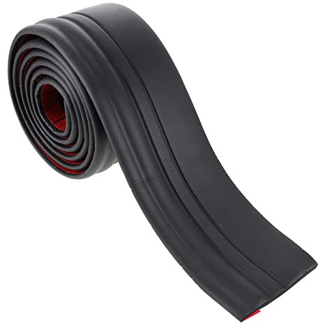 NULYLU Selbstklebende Fußleiste 2 Meter Rolle Flexibel Abziehbar Wandsockelleiste 9,8cm Breit Schwarze Pvc Fußleistenverkleidung Für Wohnzimmer Küche Bad