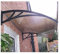 Terrassen-Vordach für die Haustür, Veranda, schwarzes Glasdach, 60 x 120 cm