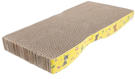 Mipcase Planche à Gratter pour Chat en Forme de Vague Plaque de Broyage pour Chat Jouet à Gratter Amusant pour Chats D'intérieur