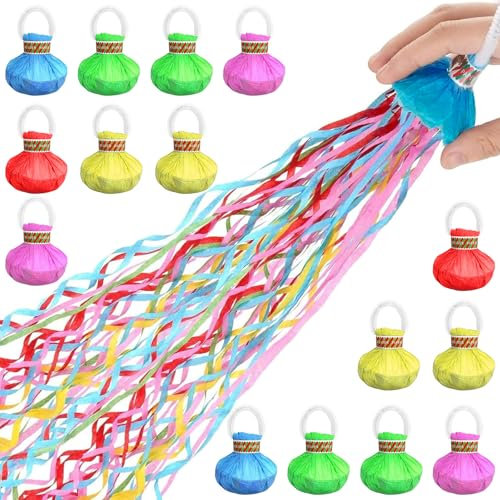XTUDOU® 15 Pezzi Stelle Filanti da Lancio a Mano, Stelle Filanti da Lancio, Streamer per Feste per Feste di Matrimonio, Natale, Compleanno, Feste di Laurea, Spettacoli