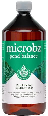 MICROBZ Pond Balance - Natural Pond Water Health Solution, 1L Concentrate | Live organisms for garden ponds, fish and wildlife safe, helps reduce smells & pests, increase oxygen, break down algae