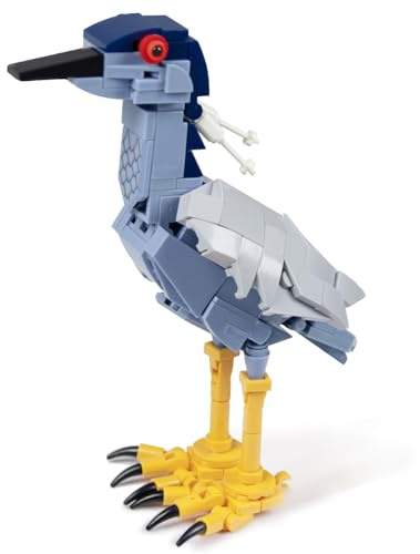 Mirthben Héron bihoreau - Lot de 178 mini blocs de construction - Avec instructions - Modèle d'oiseaux - Décoration pour enfants et adultes - Cadeau pour les amateurs d'oiseaux