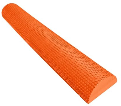 ICDKOYK Eva-skumrulle med hög densitet, halvrund yoga- och fitnessutrustning, balansträning, halkfria muskelmassage-rullar, flytande muskelmassage-rullar, Orange, 60x7.5 cm