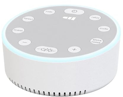 QUXVUIS Macchina per il rumore bianco rilassante con effetti sonori che inducono il sonno Rumore bianco e altri effetti sonori che inducono sonno. È