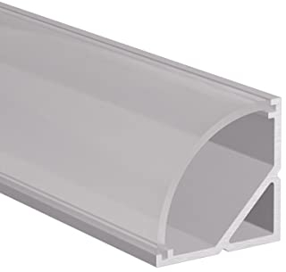 Alumino | LED Aluminiumprofil Eloxiert | 200 cm | Eckprofil | Semi Abdeckung | für 16 mm LED-Streifen | kompatibel mit Philips Hue | 2m | Spree