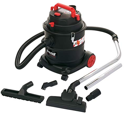 Trend T32 M-Class Professional Dust Extractor - Compact, Lightweight & High Efficient, 800W, 240V, 20 l (bag 15.3 l), 3 m cable, Black