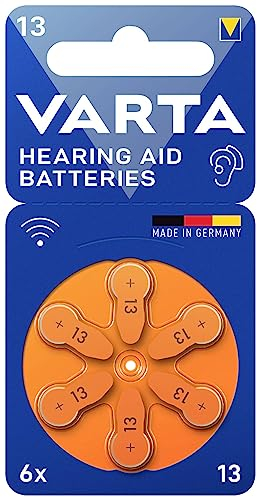 VARTA 393552 Button Batteries for Hearing Aids V13 6pcs