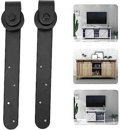 Rail de Porte de Grange Simple, Mini Kit de Quincaillerie pour Porte de Grange Coulissante, pour Meuble TV, Armoires de Rangement, Armoires
