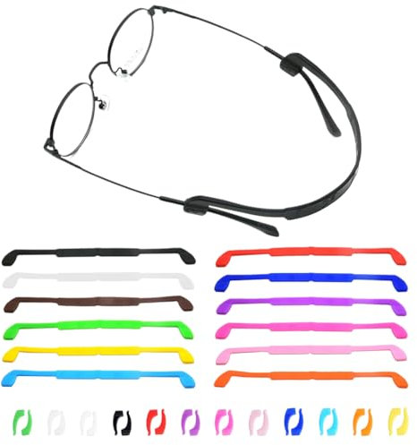 RDNKVB 12 Unidades Cinta Gafas Niño Deporte Silicón Elástica para Gafas de Niño y Adulto