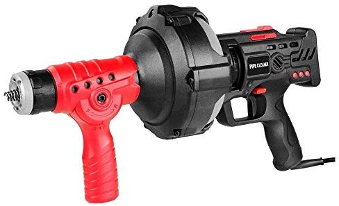 Spirale automatica per la pulizia dei tubi, 7m di albero per tubi di scarico con cavo intercambiabile Snake Clog Cleaner sanitario per tubi da 19-50mm Cucina Lavello WC Vasca & Doccia con luce LED