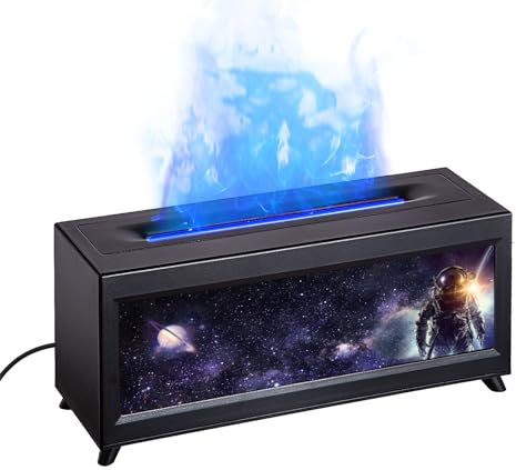 Ankrs Diffusore di aromi con camino a LED, diffusore di oli essenziali con effetto fiamma a 7 colori, 220 ml, umidificatore con telecomando, lampada profumata per bambini, ufficio, profumo per