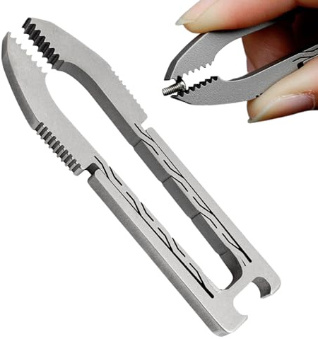 Pince à épiler pour homme | Pince à épiler en de titane avec fonction décapsuleur, gadget d'extérieur pour travaux manuels, serrage des sourcils, voyage, maison, randonnée, camping