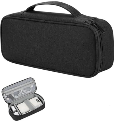 Organizador electrónico universal de viaje,Organizador Cables Viaje,Bolsa de Accesorios Electrónicos Organizador de Viaje para Estuche Cables de Almacenamiento para cable, cargador,Adaptadores,Negro