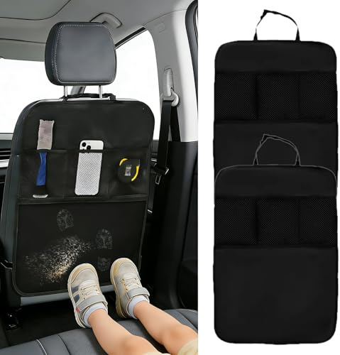 Protector Asiento Coche Respaldo Protector para Respaldos Protector Respaldo Asiento Coche 2 Piezas Antisuciedad Alfombrilla Antipatadas Impermeable Protección Fundas
