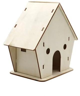 Nido de Madera para pájaros Kit de casa pájaros Madera for Hacer uno Mismo: Proyecto artesanía Troncos sin terminar con Pintura, Manualidades, Nido pájaro Grafiti for niños y niñas(Color 5)