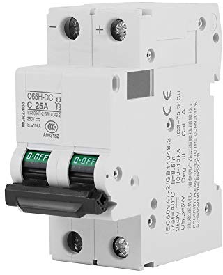 Leitungsschutzschalter, DC 250V 2P Niederspannungs-DC-Leitungsschutzschalter Trennschalter für Solaranlagen, Wind und Solarhybridsysteme Grid System (25A)