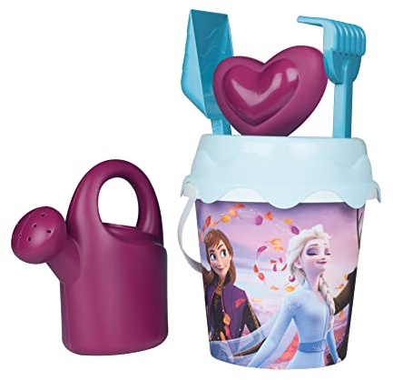 Smoby - La Reine des Neiges - Seau de Plage Garni - Arrosoir + Moule à Sable - Dès 18 Mois - 862132