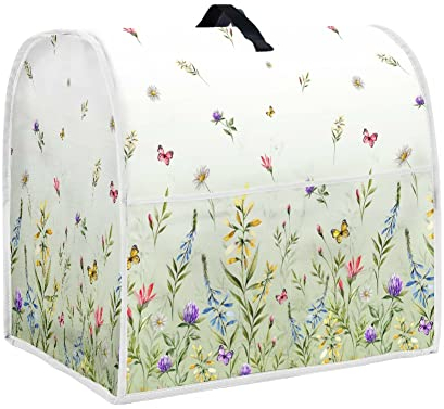chaqlin Garden Flower Stand Mixer Cover,Kitchen Mixer Cover with Pocket for Stand Mixer,Food Mixer Cover Kitchen Blender Cover Toaster Blender Covers Kitchen Small Appliance Dust Cover