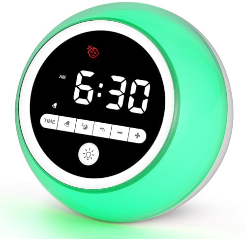 BUTTING Kids Alarm Clock, Ok to Wake Clock with Night Lights, Nap Timer, Sleep Training Clock for Toddlers, Child