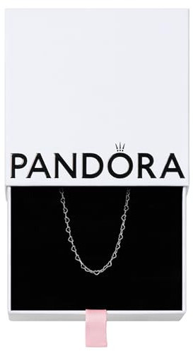 Pandora Moments Blühende Rose Verschluss Schlangen-Gliederarmband aus Sterling Silber, Kompatibel mit Pandora Moments, Größe:16, 593211C00-16