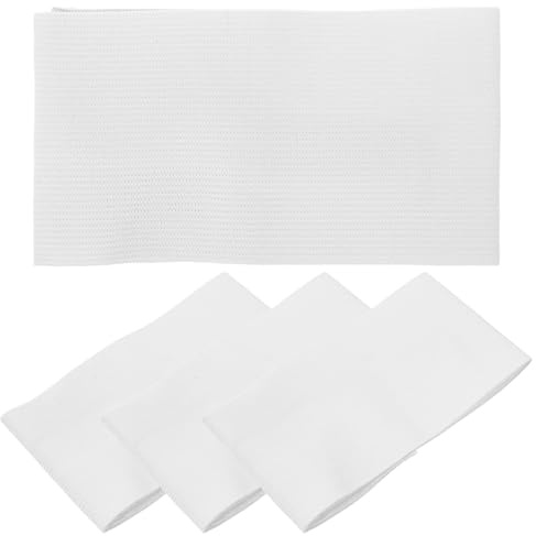 POPETPOP Blank Captain Armband 4-Pack Adjustable Elastic White Armband for Soccer Football Basketball Team Sports DIY Sleeve 17.71 X 2.75 in