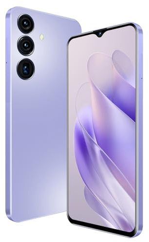 FOXIONO Téléphone débloqué, écran 6.52 Pouces, Double caméra, 2GRAM, 32GROM, Seulement 3GWCDMA Bande: 850/1700/2100mhz, Double SIM, Batterie intégrée, téléphone Android (Light Purple)