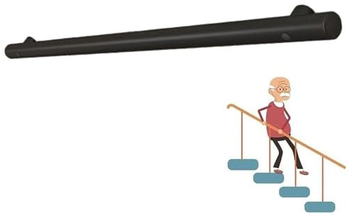 Pasamanos para escaleras interiores, pasamanos de acero inoxidable de 3,3 a 20 pies, barra de seguridad antideslizante para escaleras, pasamanos para escaleras, barra de soporte de montaje e