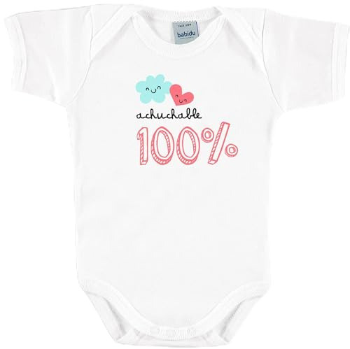 BABIDU Body Bebé Personalizado Frases Divertidas - Para Papá, Mamá, Tía, Padrinos y Abuelos - Body Bebé Manga Corta 100% Algodón Apertura Hombro - Regalo Recién Nacido - Ropa Bebé Niño y Niña Unisex