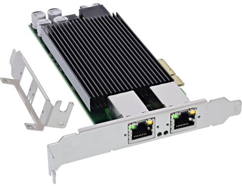 InLine Dual Gigabit Netzwerkkarte, 2X RJ45 1Gb/s, PCIe x4, PoE+ inkl. Low Profile Slotblech, 51125P