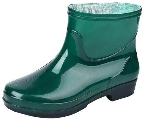 Gummistiefel Damen Extra Weit rutschfeste Regenstiefel Leichte Extra Weit Galoschen Rain Boots Outdoor Weitschaft Regenschuhe für Regen, Schlamm und alle Jahreszeiten, praktisch, kurze Gartenschuhe