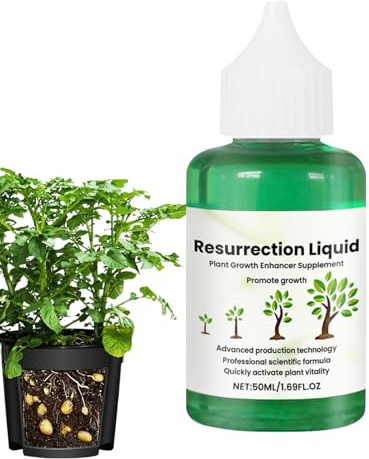 Rrlihjgu Fertilizante Para Plantas De Interior | Abono para Macetas y Jardín | Líquido Orgánico 50 ml Resurrección Para Exterior Césped Fresas