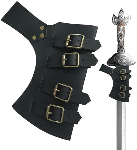 Miyanvuo Saber Holster | PU Leather Adjustable Medieval Saber Holster | Sheath Accessories for Belt Prop Men Cosplay Fantasy Scabbards Adult Costume Play Role