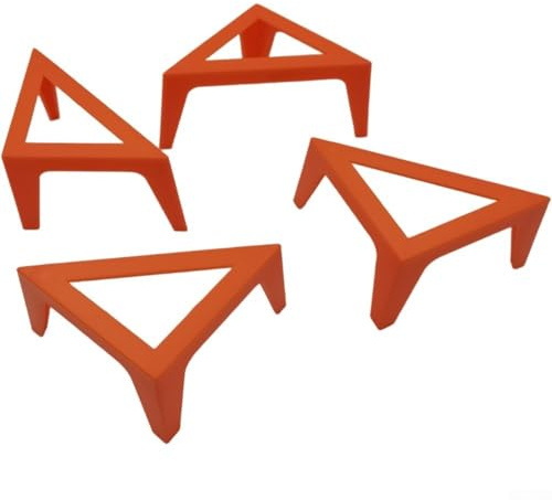 Lot de 4 supports portatifs pour toile pour peinture acrylique, rehausseurs en plastique avec support stable, légers et faciles à transporter, pour artiste (orange)