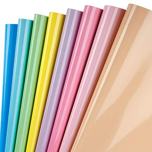 RUSPEPA Geschenkpapierblätter - Einfarbiges Buntes Geschenkpapier Perfekt Für Ostern, Party, Urlaub, Hochzeit, Geburtstag, Muttertag, Babyparty-Geschenke - 8 Gefaltete Blätter - 50 cm X 70 cm
