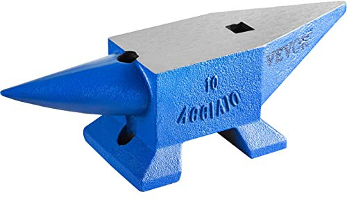 VEVOR Enclume de forgeron 22lbs(10 kg) Enclume d'acier Noir Forger Riveter Aplatir Former le métal Travail du métal Traitement thermique Bijoutier Marteau comme cadeau Portable Robuste En sécurité
